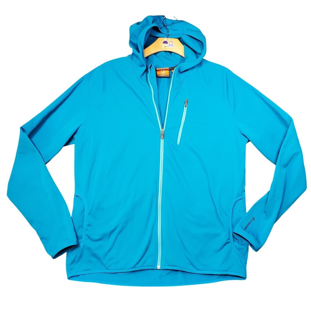 Merrell M-Select REGULATE Full Zip Hoodie Mens XXL Blue Athletic Jacket Like New